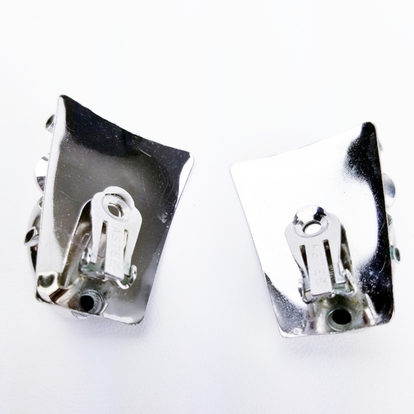 Vintage Astee Art Deco Rhinestone Earrings EVC - Picture 8 of 11